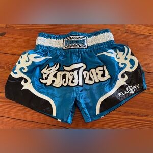 #66 Womens Like New FLUORY Muay Thai Shorts Thai Boxing Shorts Large